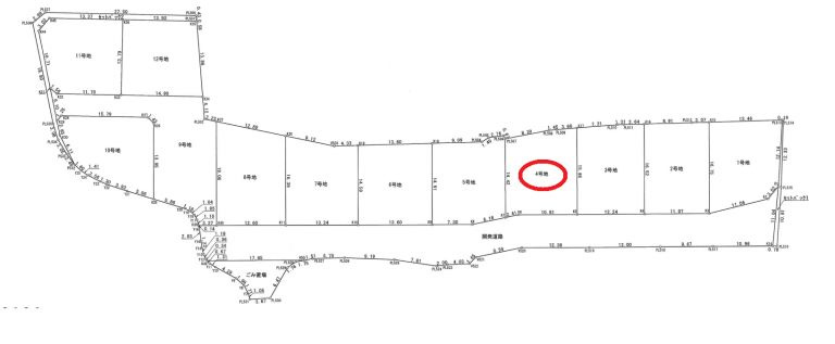 久留米市上津町　売り土地【4号地】の区画図
