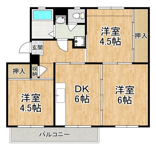 【間取り】 | ヴィラナリー千代田　1号棟