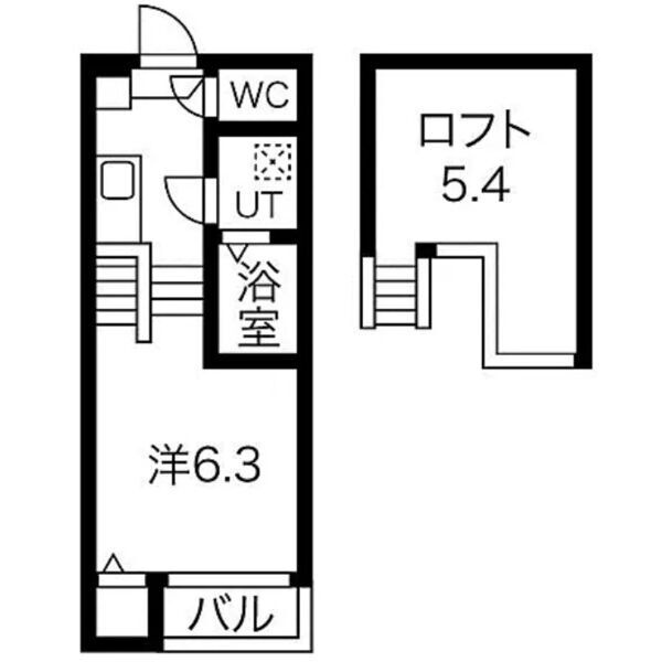 ハーモニーテラス十番Ⅱ　名古屋市賃貸　仲介手数料無料の間取り