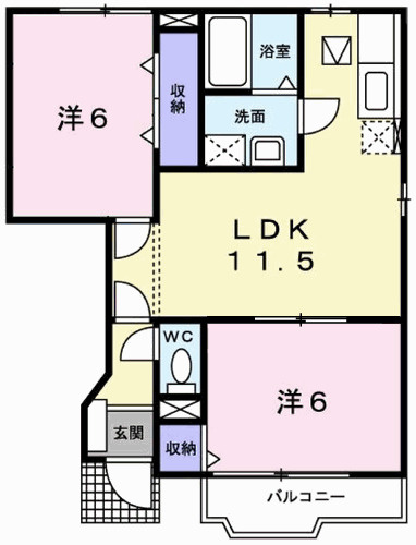 クレストール上野田Bの間取り