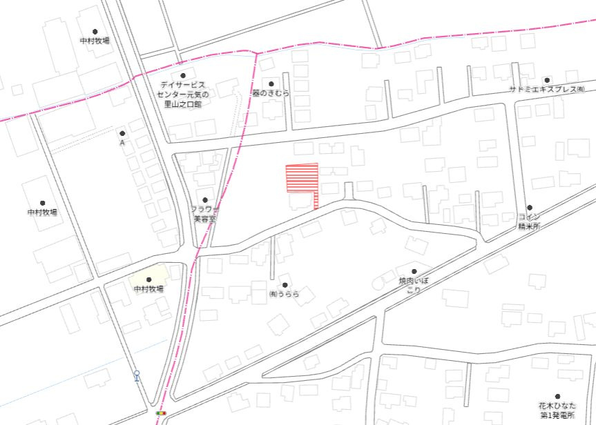 都城市山之口町花木の売地の地図
