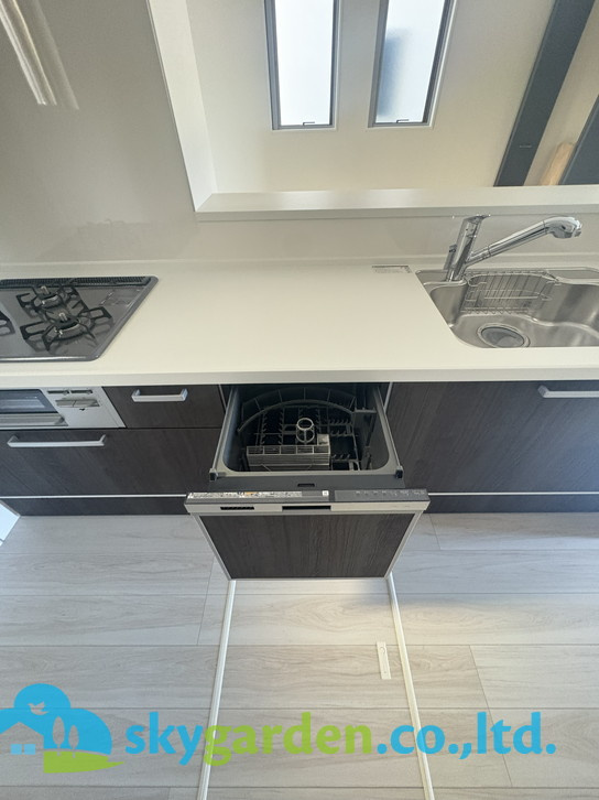 藤沢市善行1期　新築戸建　全3棟1号棟のキッチン|キッチンでお料理をお楽しみください