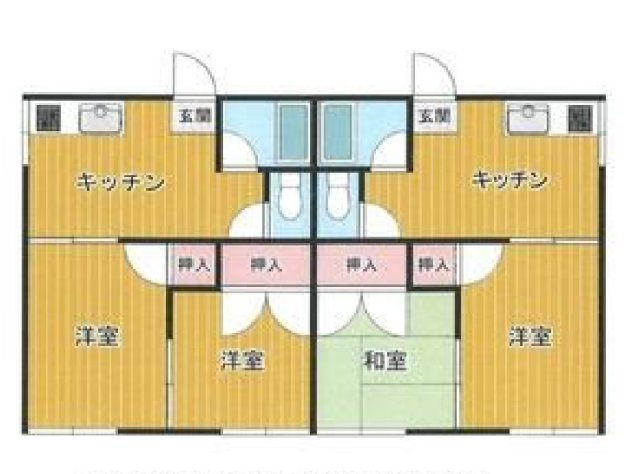 売アパート　壬生町幸町の間取り