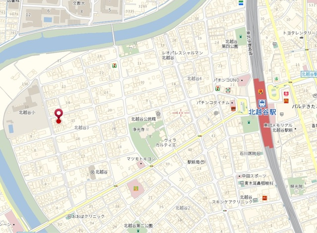 プラウデル北越谷の地図|★案内図★
