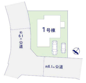 福岡市東区香住ヶ丘1期　1号棟の区画図