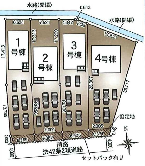 売新築戸建　中央区倉松町の区画図