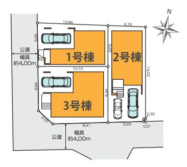 【区画図】 | 板橋区赤塚２丁目　新築戸建て　１号棟 | 地下鉄赤塚駅より徒歩8分の好立地に全3棟誕生です
