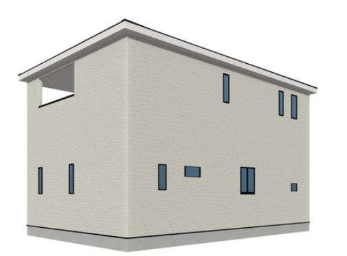 クレイドルガーデン前橋市粕川町新屋第２　２号棟の完成予想図|北面の外観完成予想図です。