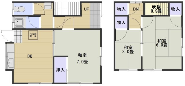 高柳西町貸家の間取り