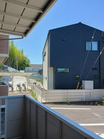 くらしきグリーンハイツのバルコニー