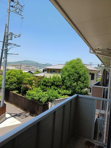くらしきグリーンハイツのバルコニー