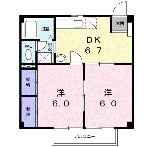 くらしきグリーンハイツの間取り