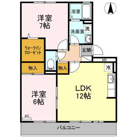 セジュール田中の区画図
