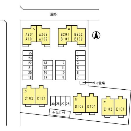 チェーロ　セレーナ　B棟の区画図