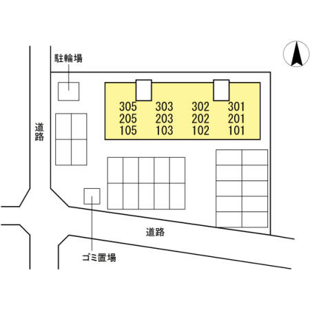 ラフィネ高柳の区画図