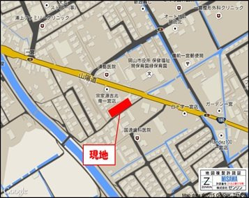 ファミーユKⅡの地図
