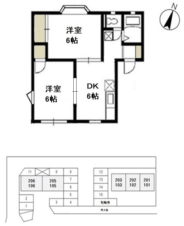 ファミーユKⅡの間取り