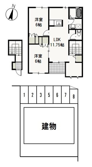 アロース牟佐の間取り