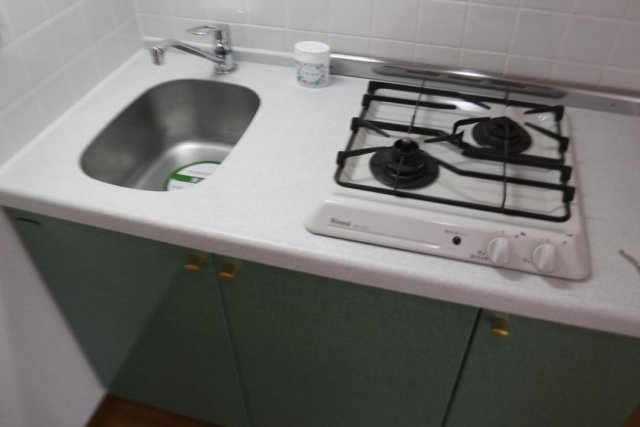 プラネット市ヶ谷のキッチン|2口ガスコンロ