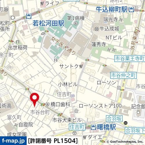 ガーデンプレイス市ヶ谷の地図