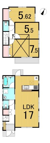 相模原市南区新戸字五味ヶ谷 中古一戸建ての間取り