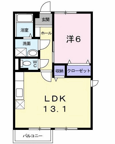 ファミールＭ　Ａの間取り