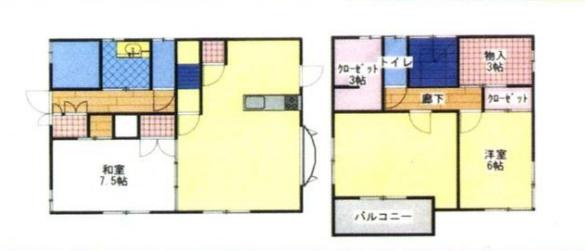 つくば市山中　中古戸建の間取り