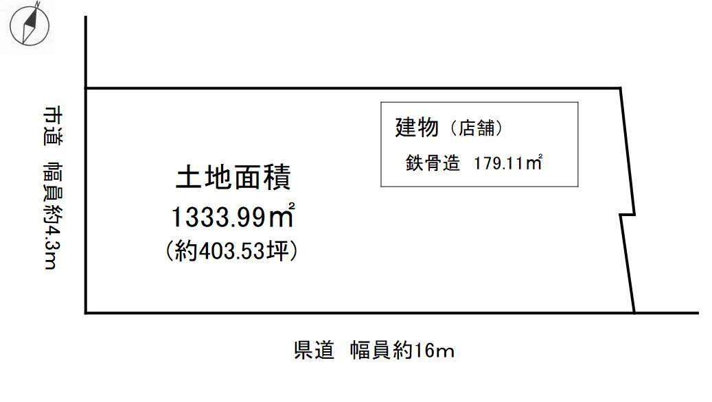 半田市岩滑西町4丁目　店舗の区画図