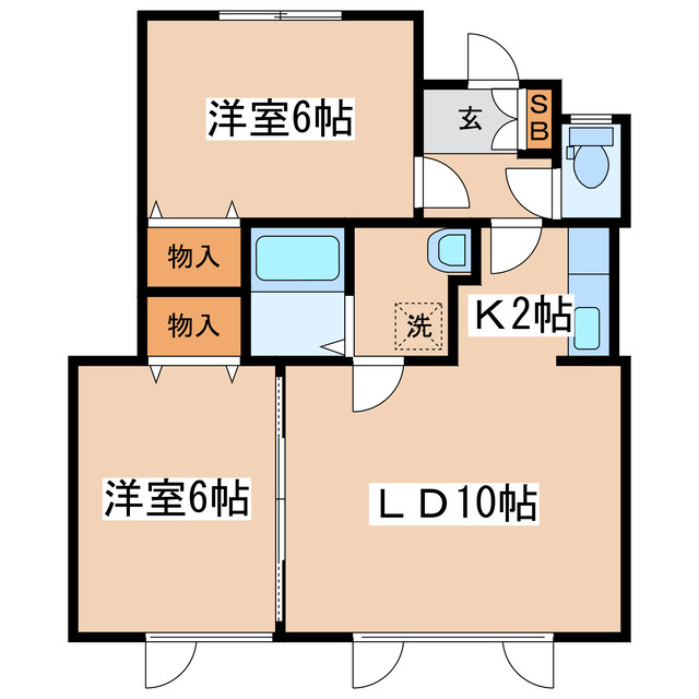 ハイツカネミⅡの間取り