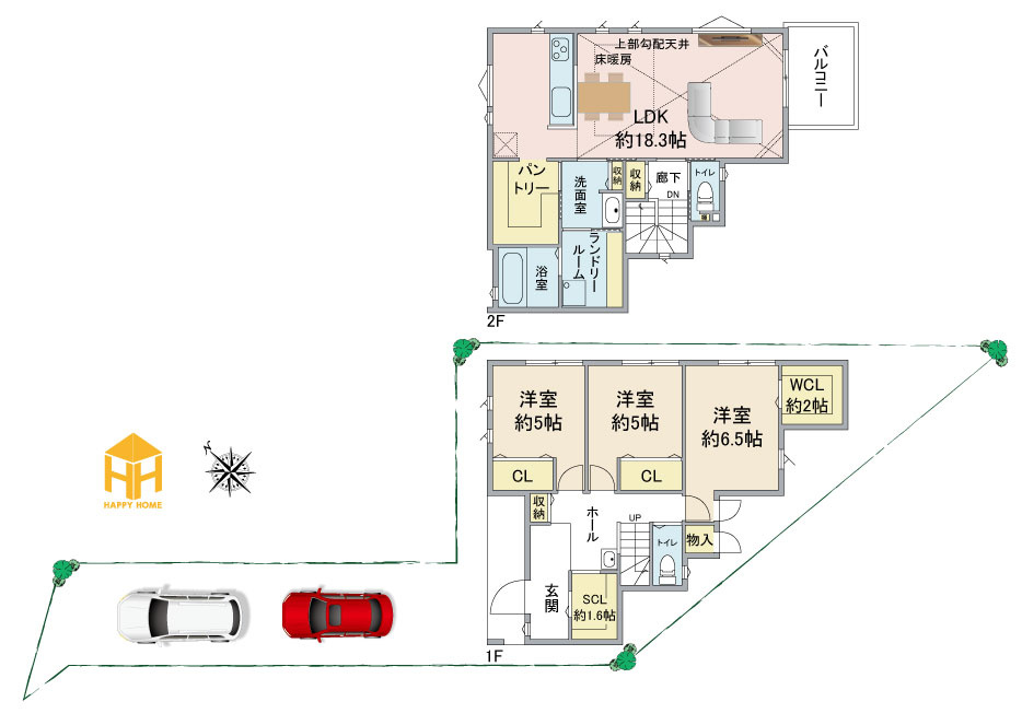 グランエスポワール中野北【全19区画】の区画図