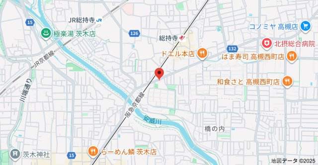 イトーピア茨木の地図