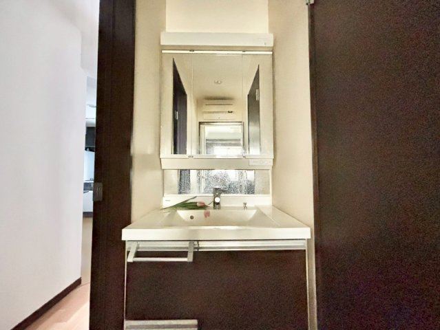 豊島区目白5丁目　中古戸建の独立洗面台|清潔感があり収納も豊富な洗面化粧台は、毎朝の準備に役立ちます。

現地ご見学希望・資料請求などお気軽にお問い合わせ下さい！
03-5990-5201