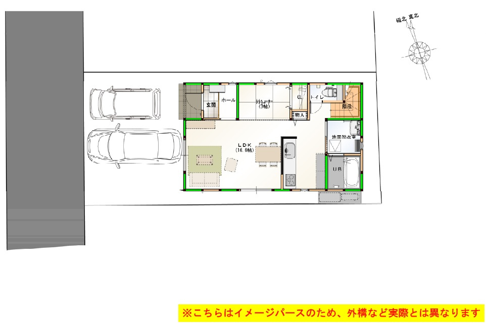 土佐市高岡町乙　新築戸建　⑫　（全2区画）の間取り|⑫