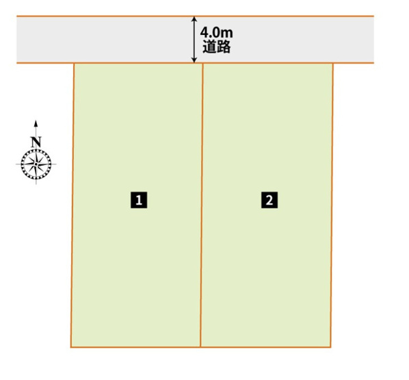 【区画図】 | 行田市大字谷郷　新築戸建　全2棟　1号棟