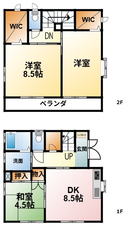 一宮町9264-12　中古売戸建の間取り