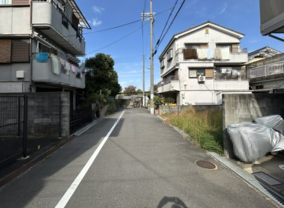 茨木市大住町土地の前面道路含む現地写真|前面道路②