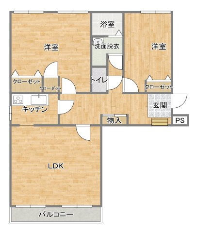 朝日台ハイツBの間取り