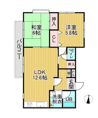 ケントパレス浜松　中央区天王町の間取り