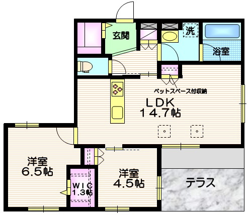 アトリオ綱島の浴室|建築中の為、イメージ写真となります。