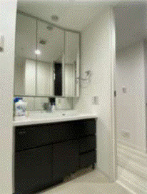 ミルーナヒルズエグラス梅島の独立洗面台