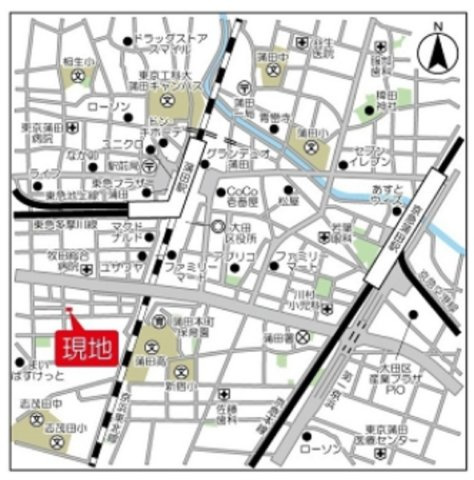 ウェルスクエアイズム蒲田SOUTHの地図