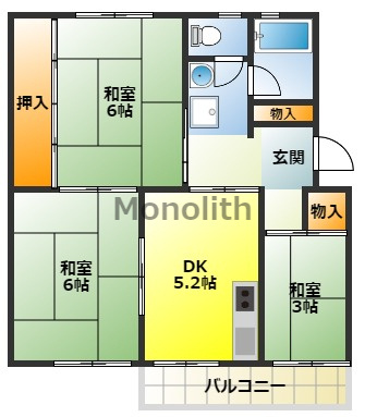 泉北茶山台２丁7番6号棟の間取り