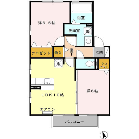 ルナフローラ Bの間取り