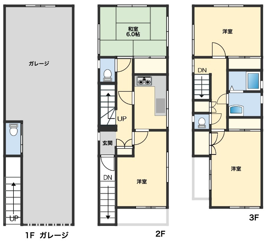 【ミサワホーム施工】川崎市中原区上小田中6丁目　中古戸建ての間取り