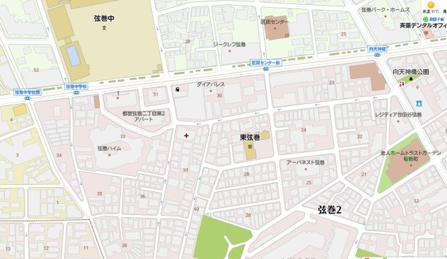 世田谷区アルテシモブロス305の地図