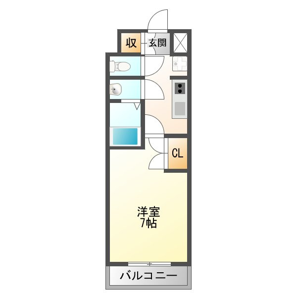 大阪市淀川区新北野１丁目の賃貸マンションの間取り