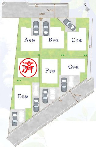 調布市深大寺北町１丁目 京王線 調布駅 新築戸建の区画図
