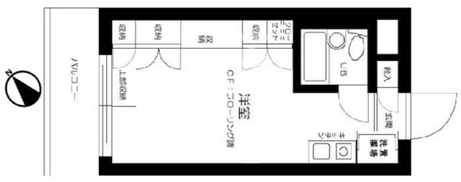 【間取り】 | ラ・レジダンス・ド・グランドゥール | 北西向きのお部屋となります。民泊運営も可能なお部屋です！