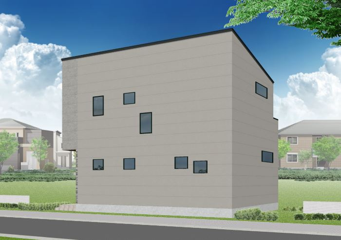 売新築戸建　静岡市葵区川合２丁目の外観パース|外観パース