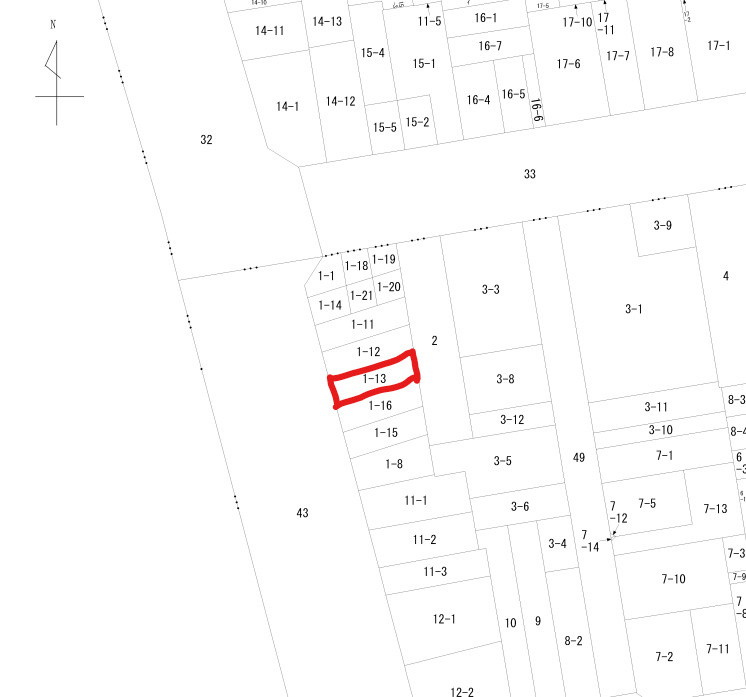 売土地　静岡市葵区新富町3丁目の地図|公図です